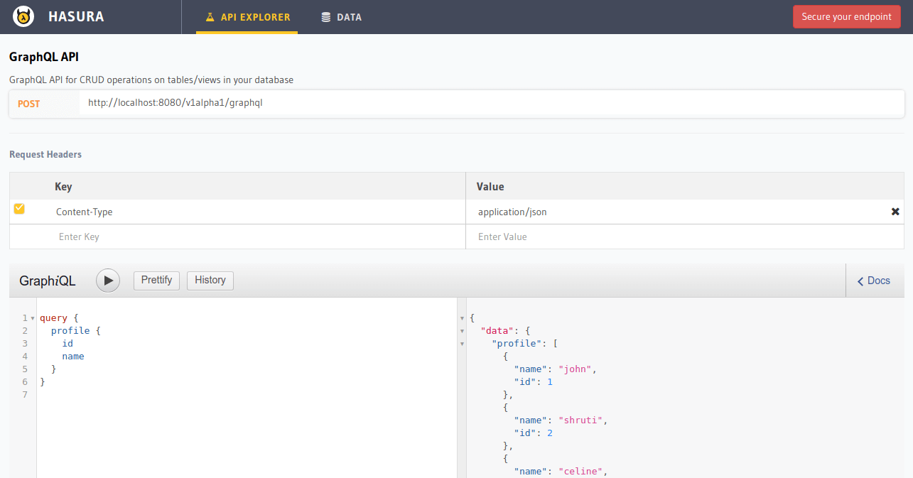 Try out a query